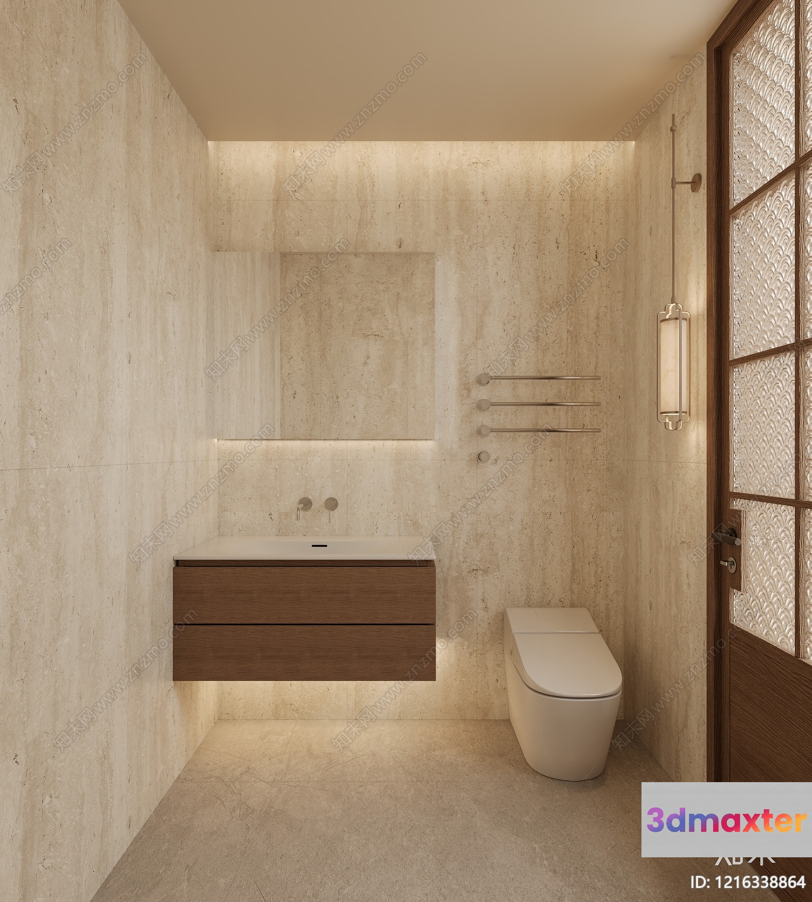 Modern Bathroom 3D Model - 14281 - VRAY Render