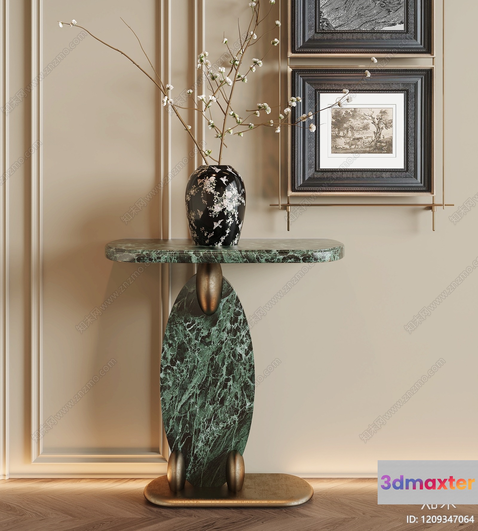 Modern Decorative Table 3D Model - 13192 - VRAY Render
