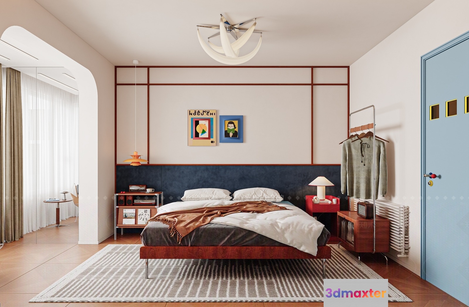 Modern Bedroom Interior 3D Model - 4154 - VRAY Render