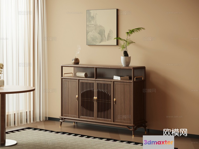 A Wooden Cabinet 3D Model - 11763 - VRAY Render