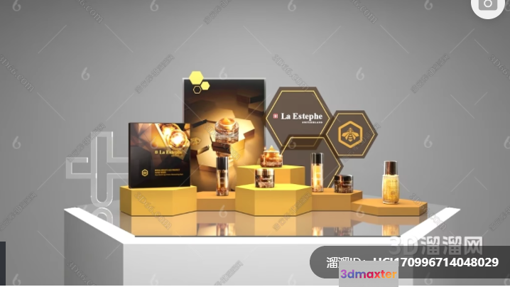 Modern Cosmetic Display 3D Model - 1511 - VRAY Render