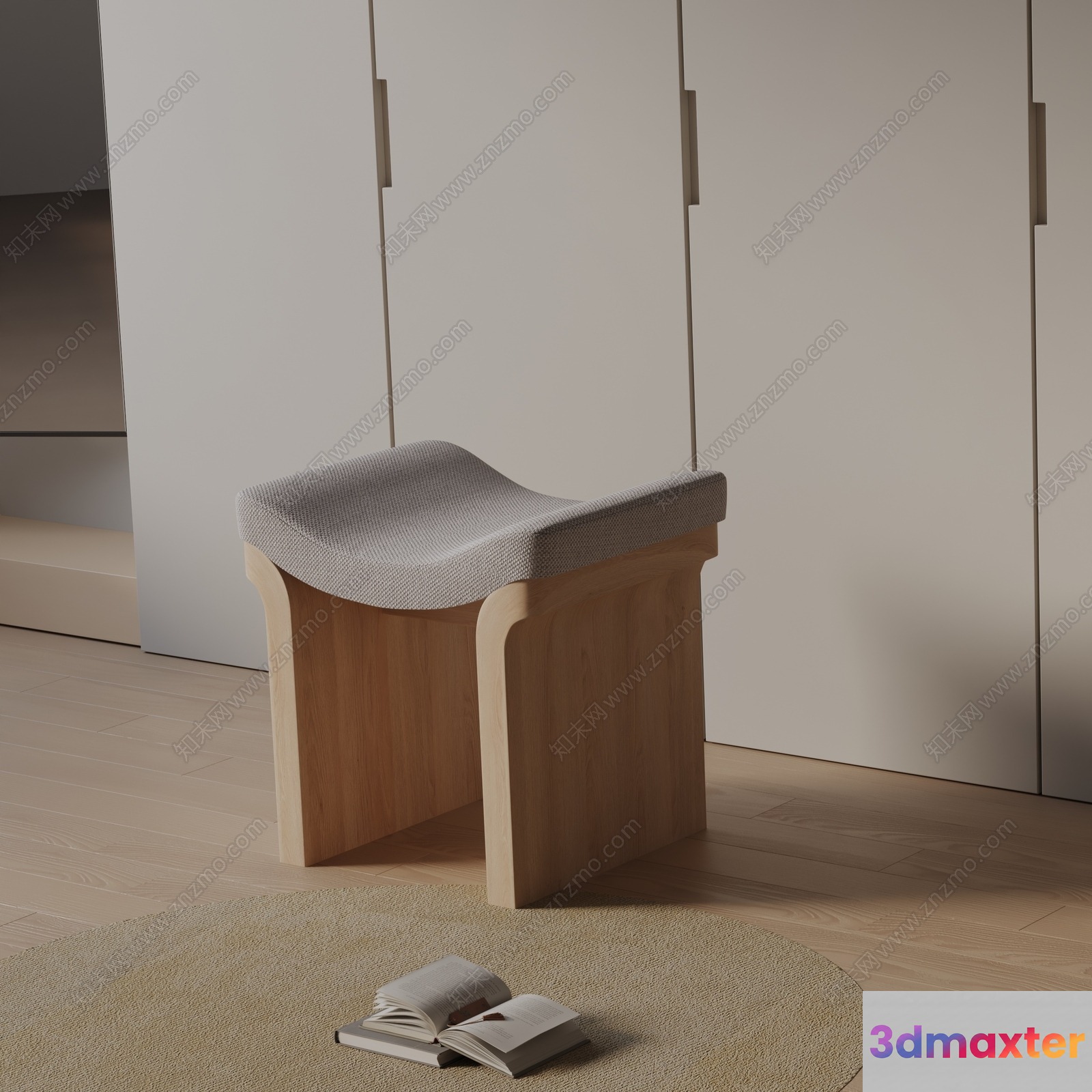 Wooden Bench 3D Model - 5180 - VRAY Render