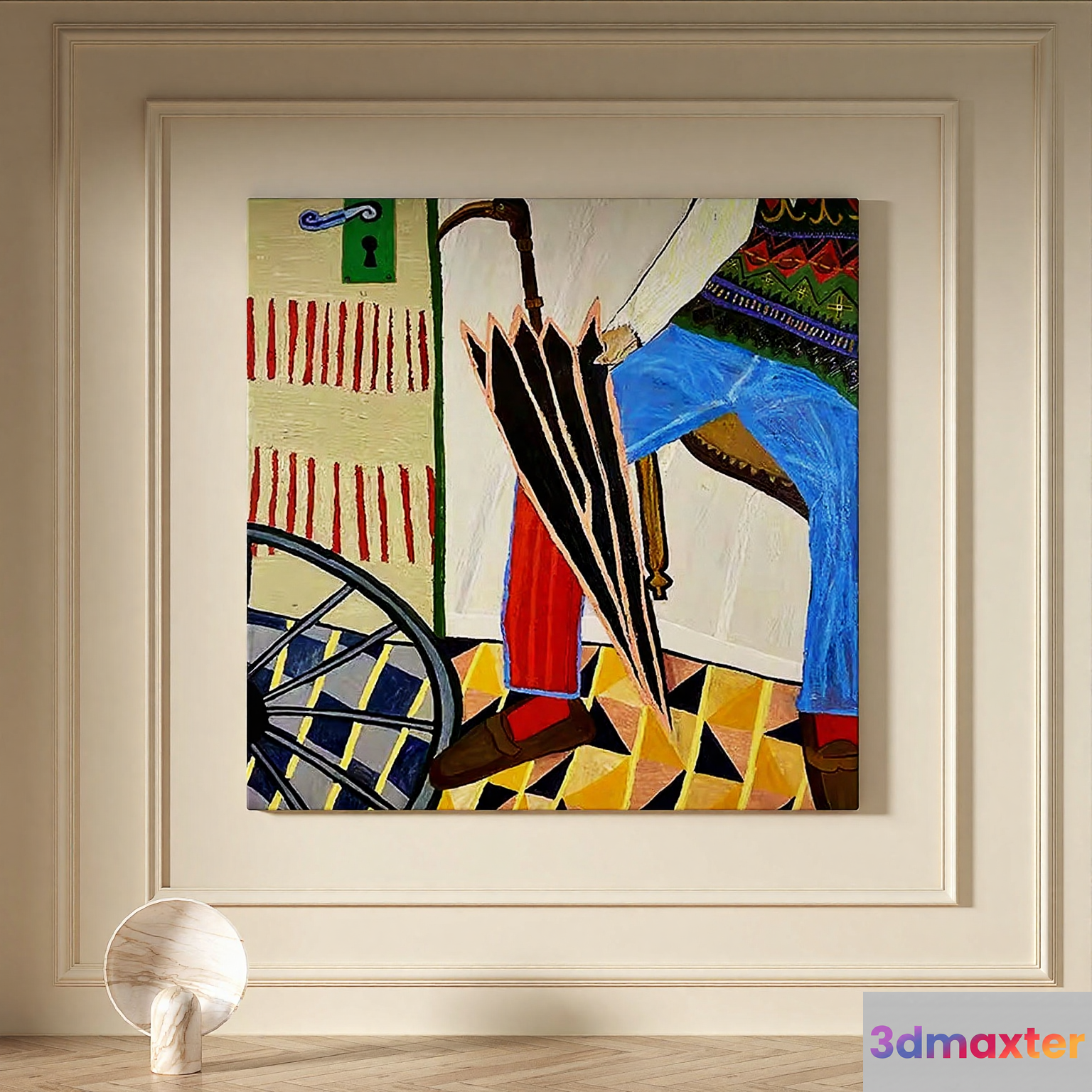 Modern Artwork 3D Model - 17624 - VRAY Render