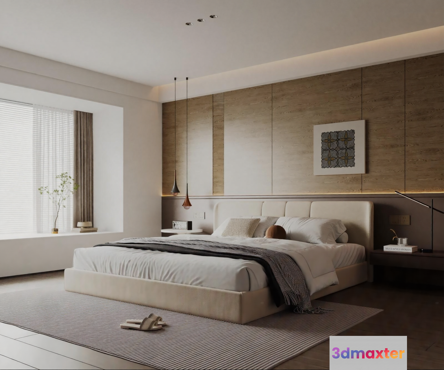 Modern Bedroom Design 3D Model - 21006 - VRAY Render
