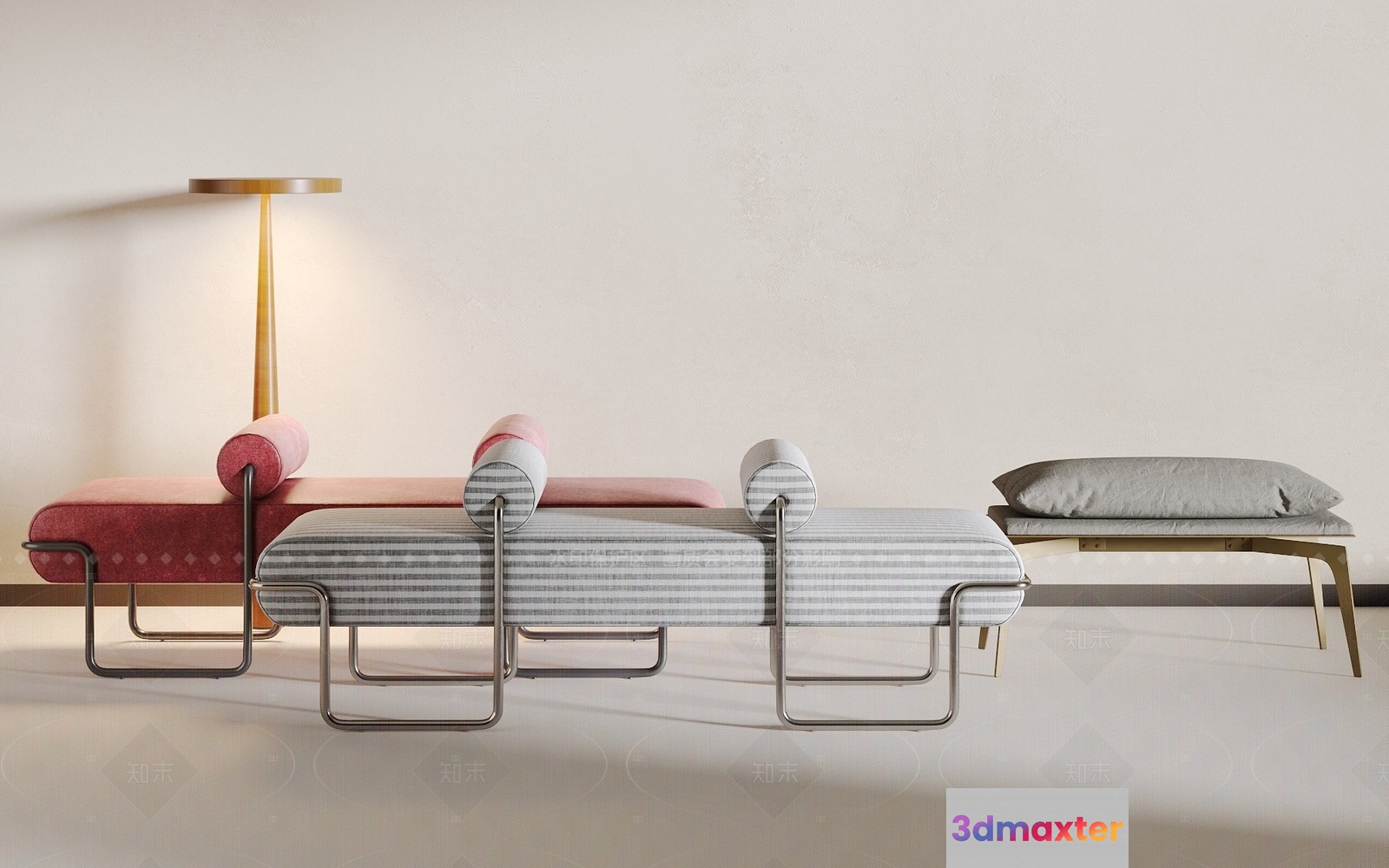 Modern Furniture Arrangement 3D Model - 4390 - VRAY Render