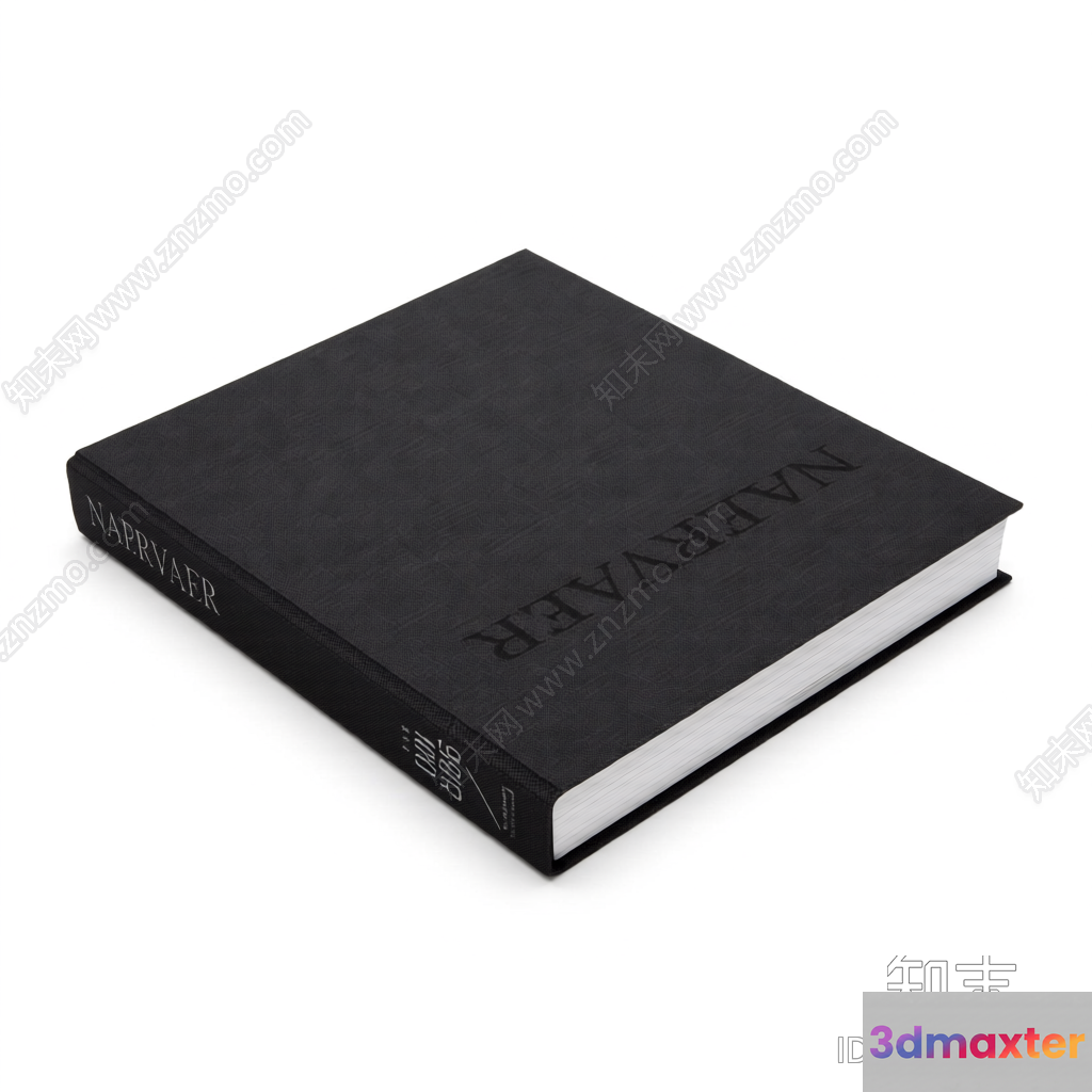The Book Is A Black Hardcover 3D Model - 1675 - VRAY Render