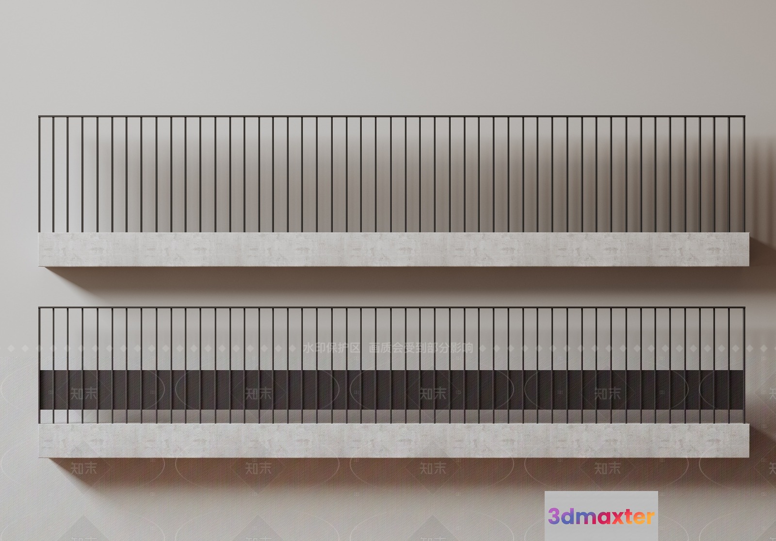 Modern Minimalist Shelving 3D Model - 14271 - VRAY Render