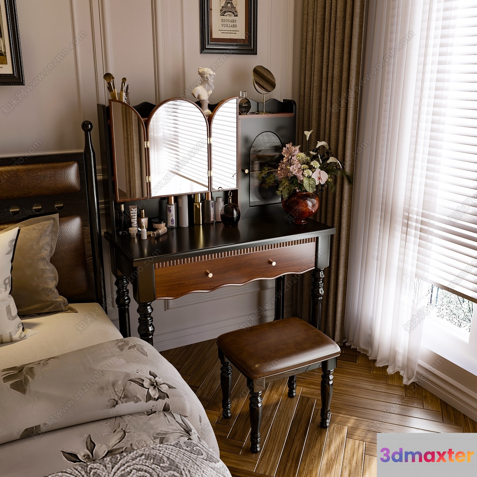 Cozy Bedroom 3D Model - 4017 - VRAY Render