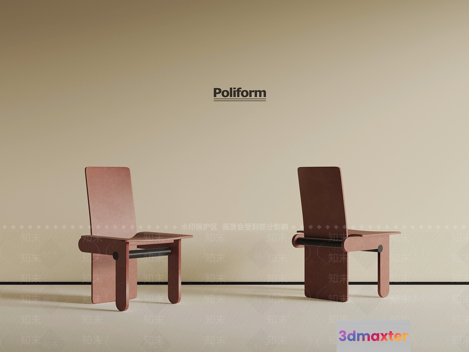 Wooden Chairs 3D Model - 8173 - VRAY Render