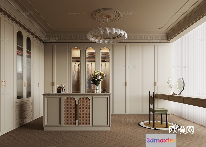 Modern Luxury Dressing Room 3D Model - 14903 - VRAY Render