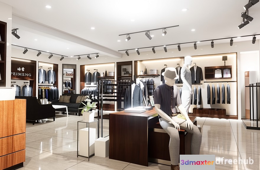 A Clothing Store 3D Model - 21580 - VRAY Render