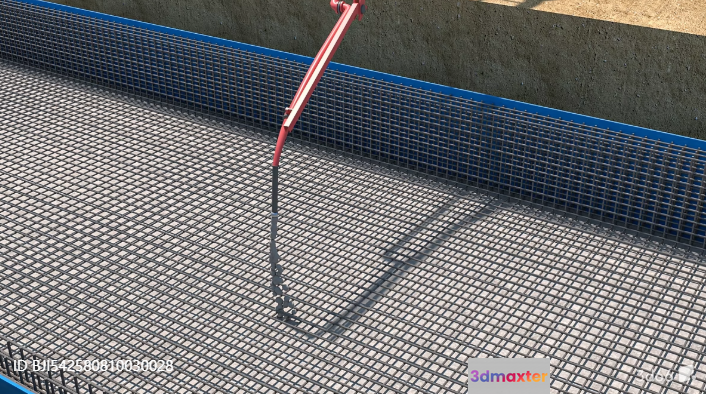 A Red Tool On A Metal Grate 3D Model - 9581 - VRAY Render
