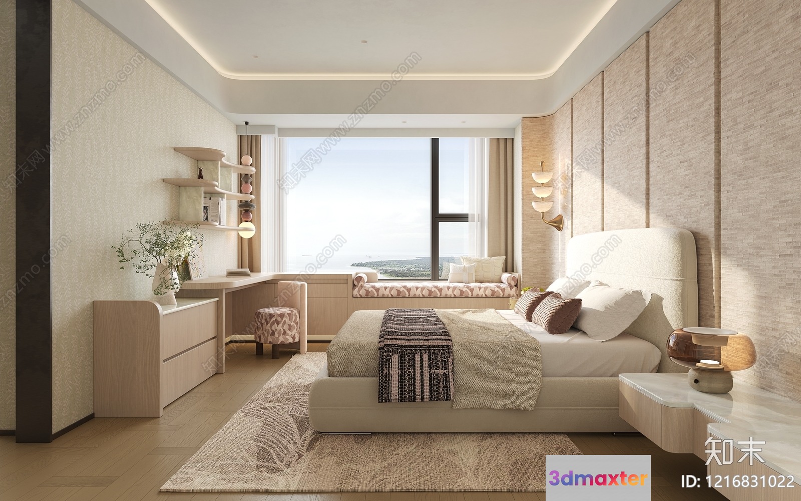 Cozy Bedroom 3D Model - 16448 - VRAY Render