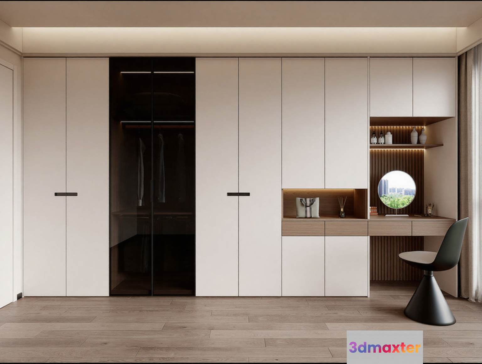 Modern White Closet 3D Model - 17629 - VRAY Render