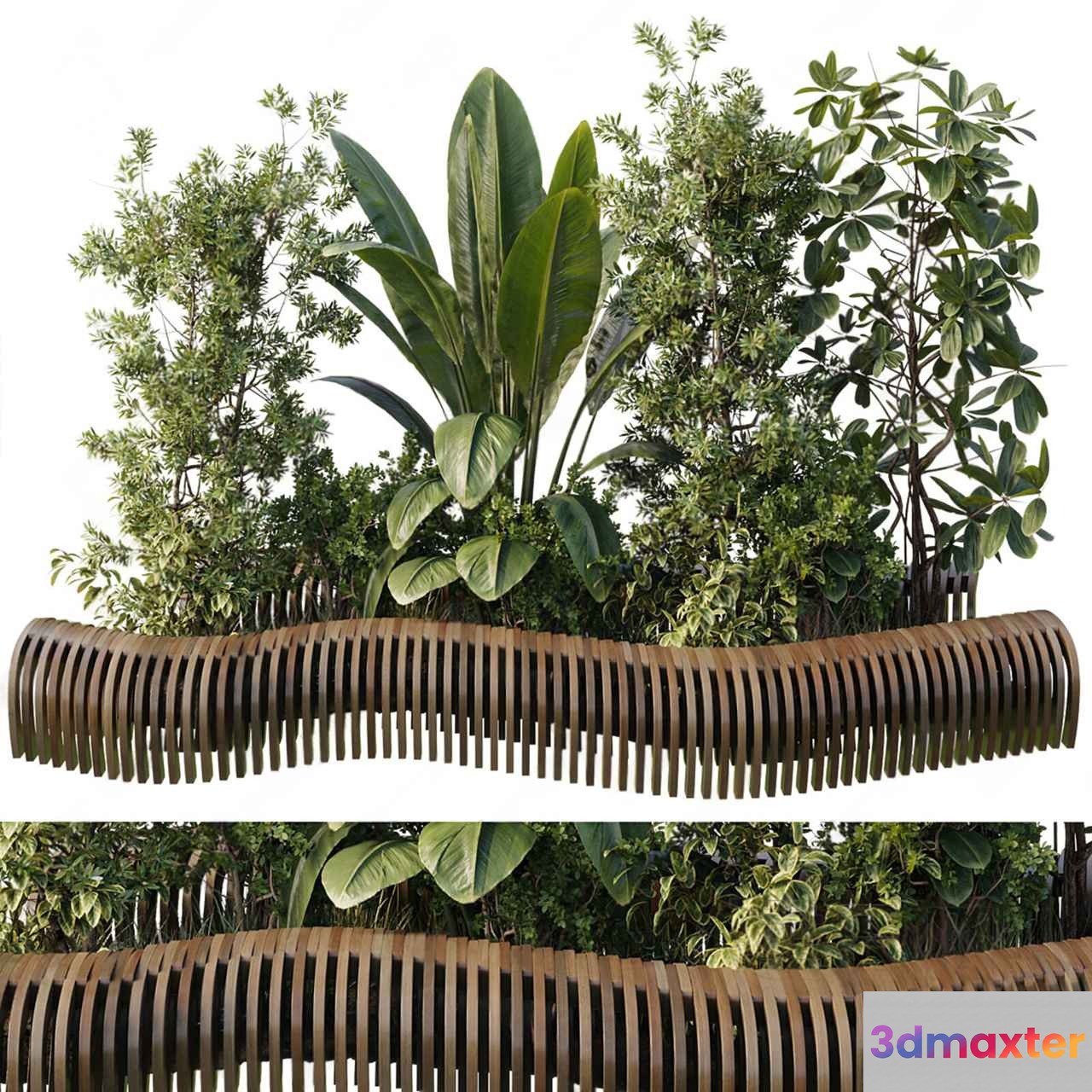Modern Garden Bench 3D Model - 3859 - VRAY Render