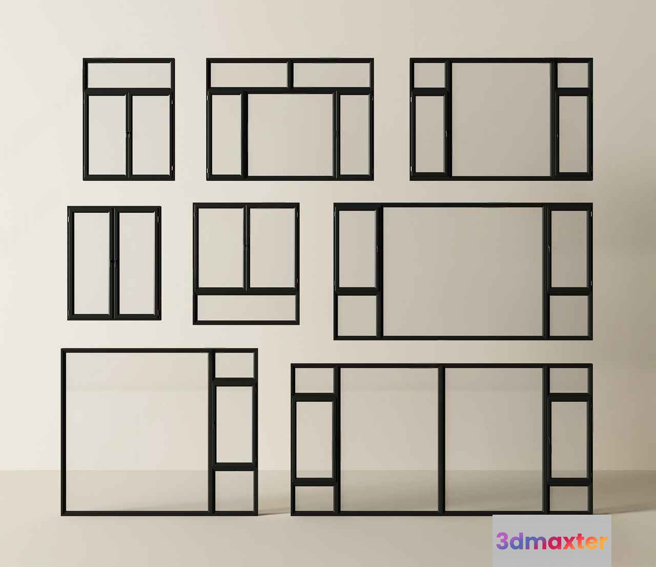 Metal Window Frames 3D Model - 10803 - VRAY Render