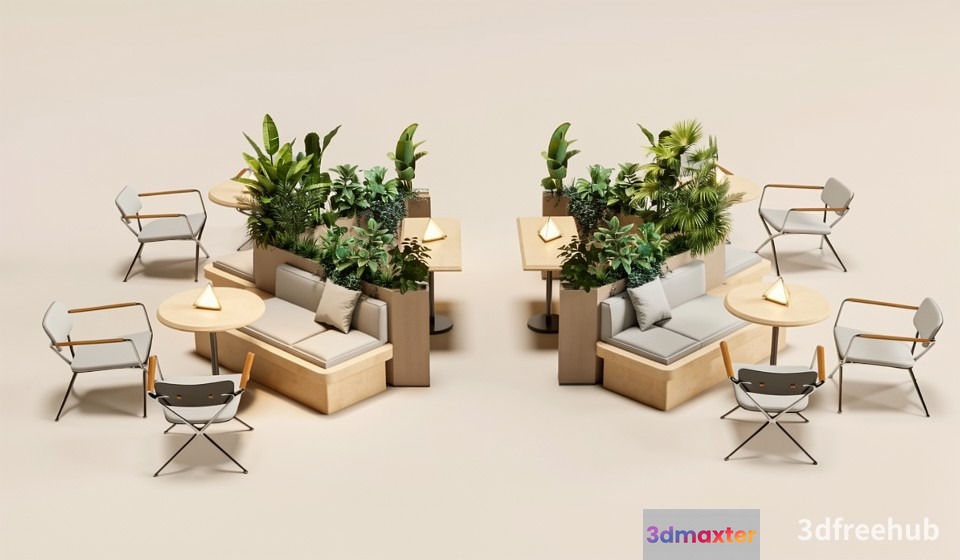 Modern Office Furniture 3D Model - 21631 - VRAY Render