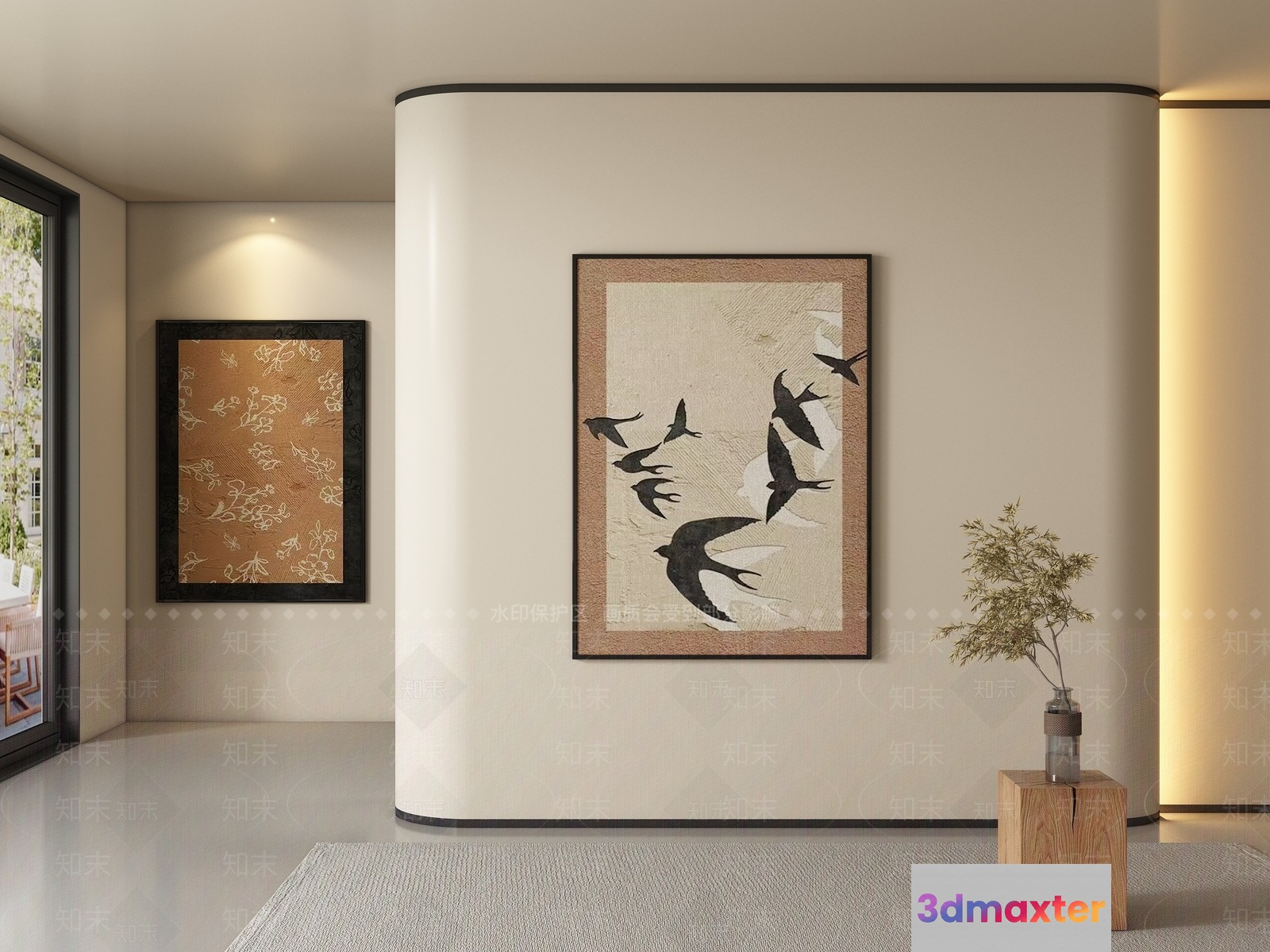 Modern Art Gallery 3D Model - 18500 - VRAY Render