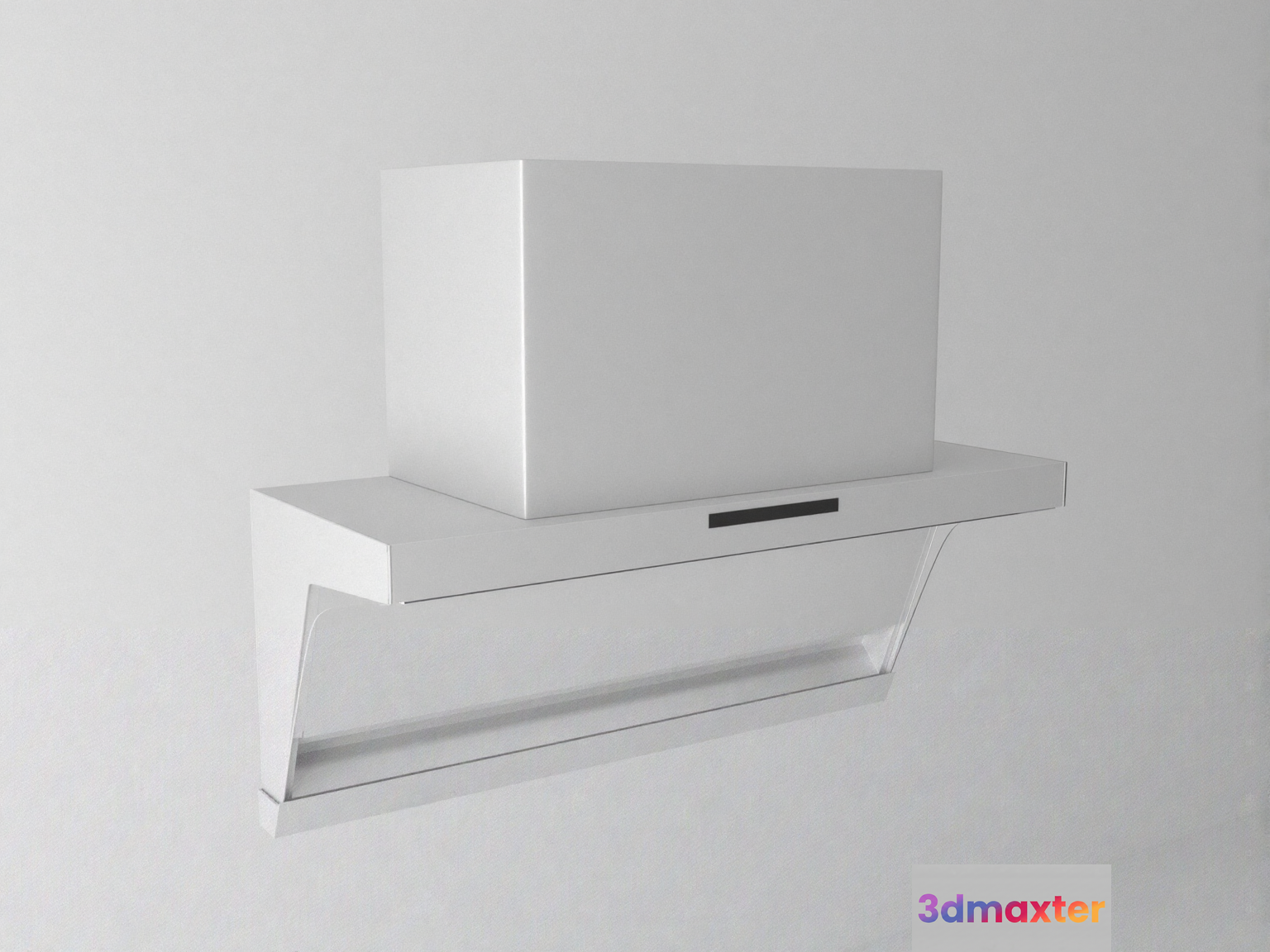 Modern White Shelf 3D Model - 10933 - VRAY Render