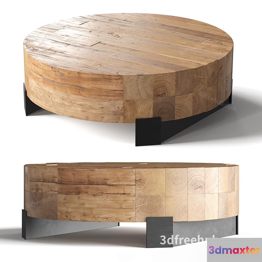 Modern Wooden Coffee Table 3D Model - 18524 - VRAY Render