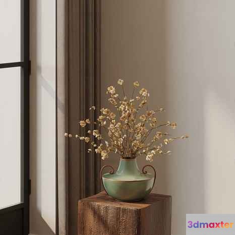 A Vase With A Light Green Color 3D Model - 12017 - CORONA Render