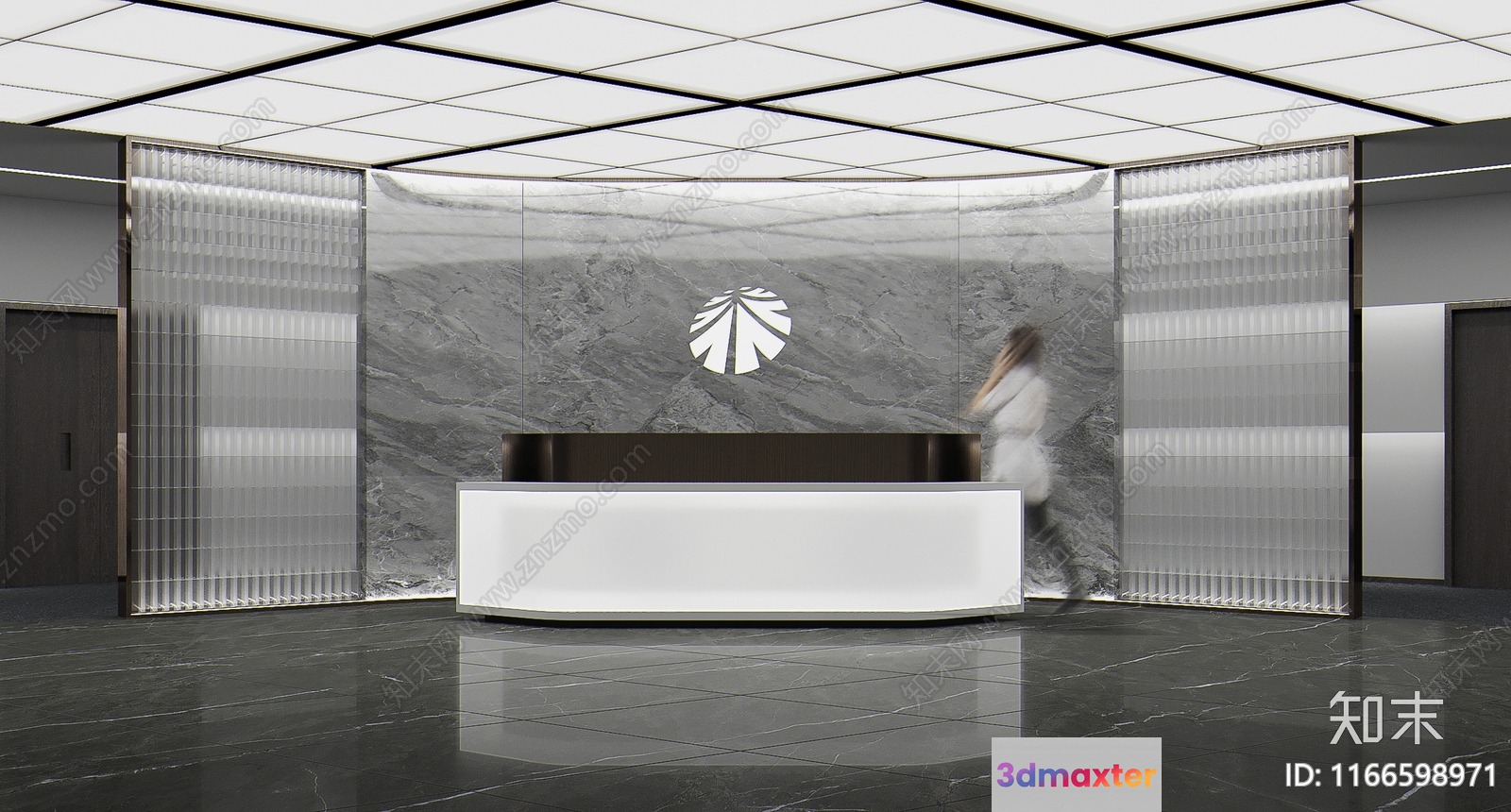 Modern Office Reception 3D Model - 5164 - VRAY Render