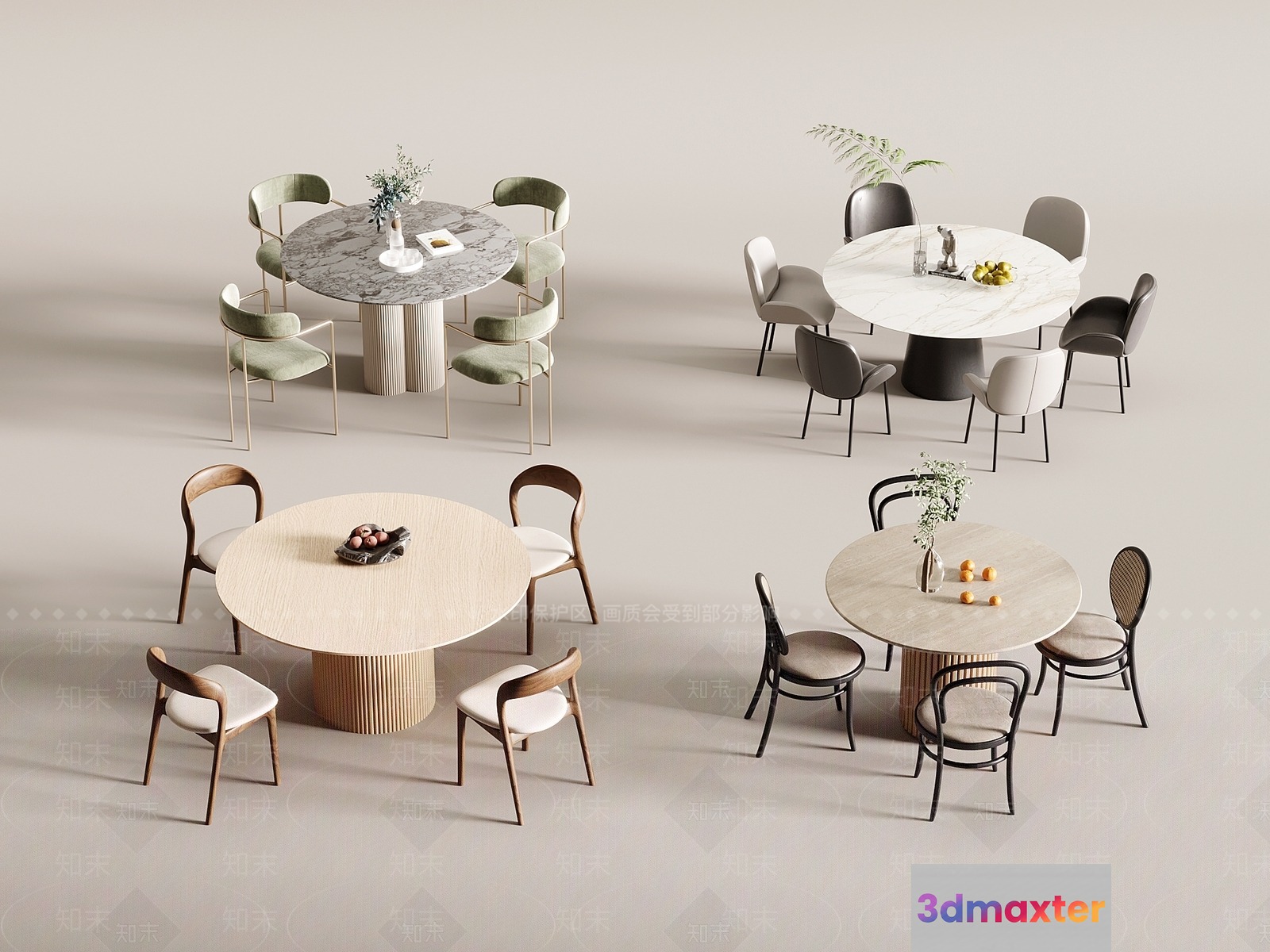 Modern Dining Table 3D Model - 13361 - VRAY Render