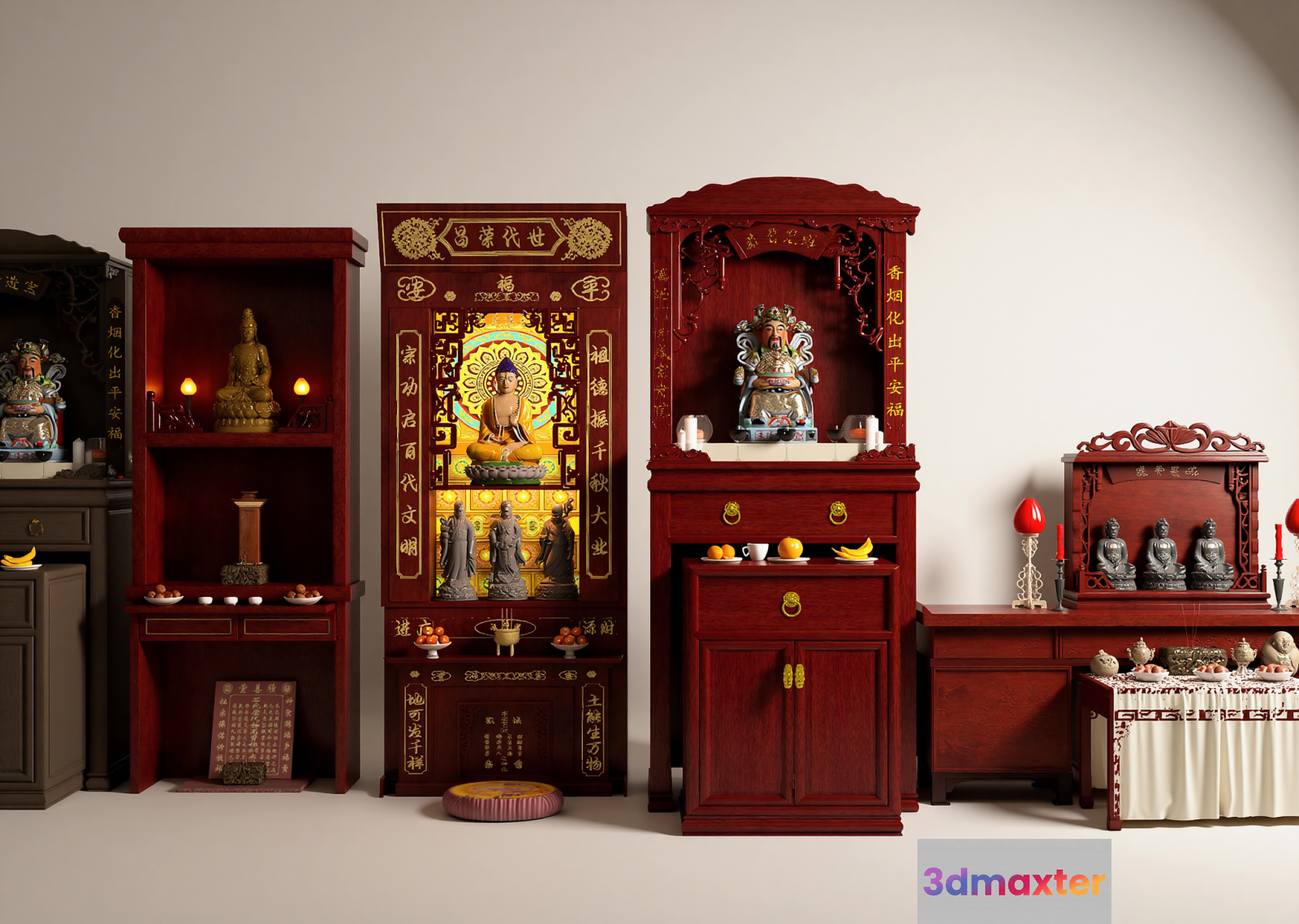 A Collection Of Chinese-Style Furniture 3D Model - 13121 - VRAY Render
