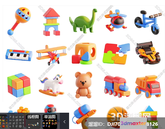 3D Toys 3D Model - 16222 - VRAY Render