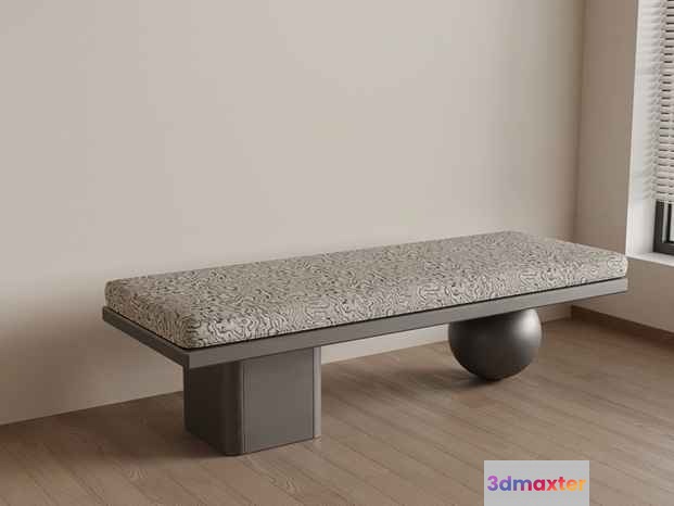 Modern Minimalist Bench 3D Model - 20079 - VRAY Render