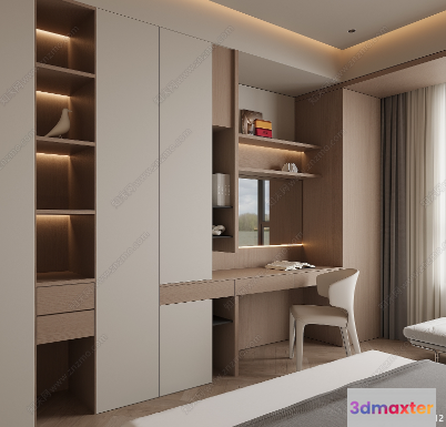 Modern Bedroom 3D Model - 7034 - VRAY Render