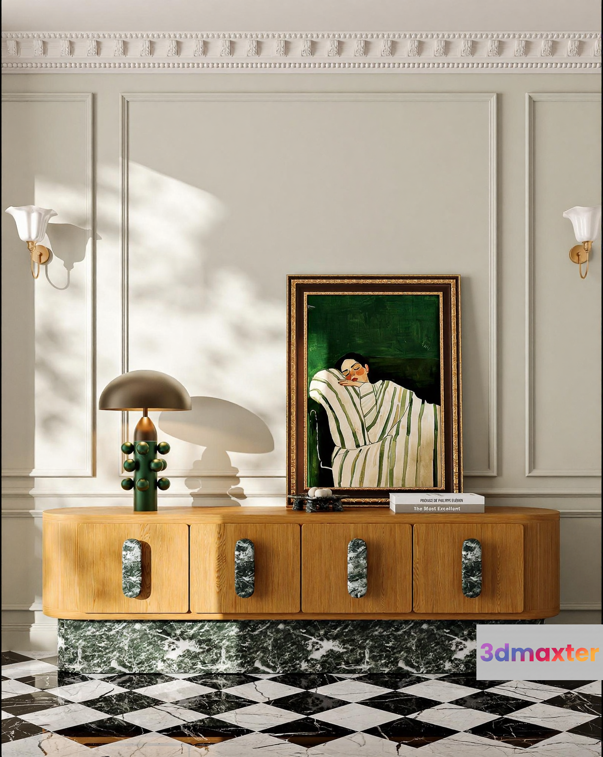 Modern Art Piece 3D Model - 3889 - VRAY Render
