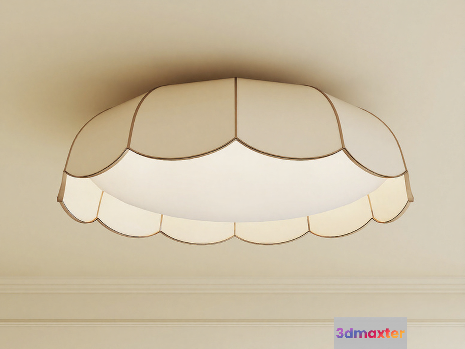 Gold Light Fixture 3D Model - 16848 - VRAY Render