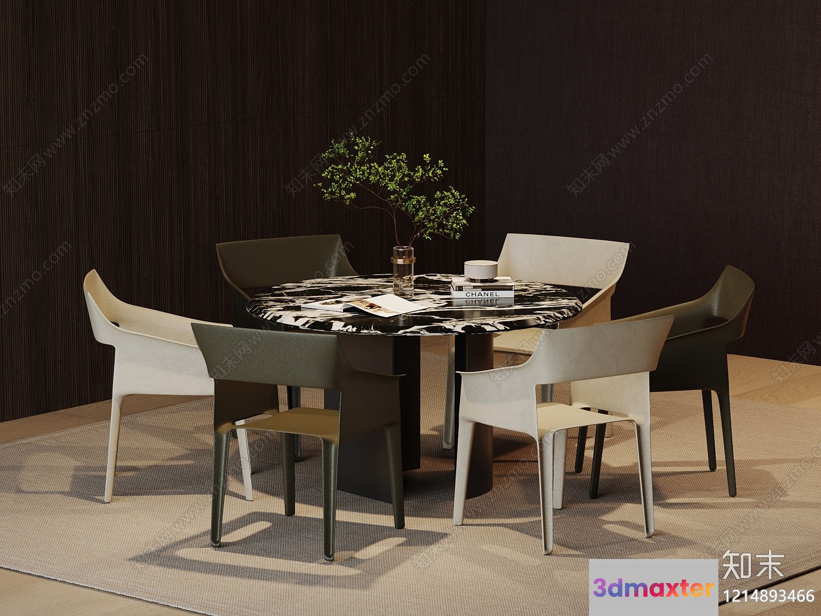 Modern Dining Room 3D Model - 9903 - VRAY Render
