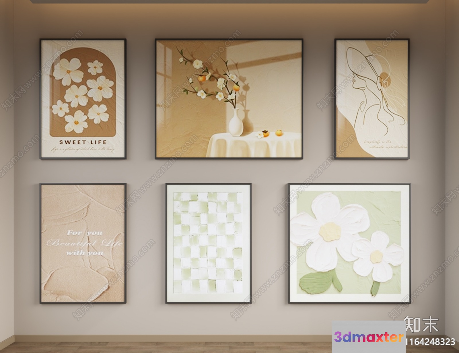 Artwork On A Wall 3D Model - 7812 - VRAY Render