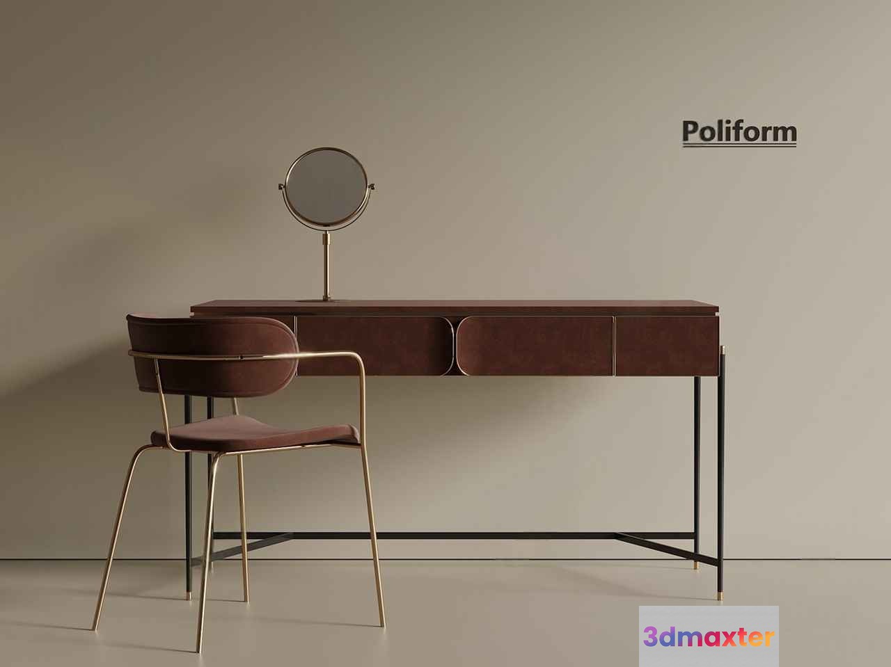 Modern Vanity Table 3D Model - 19407 - VRAY Render