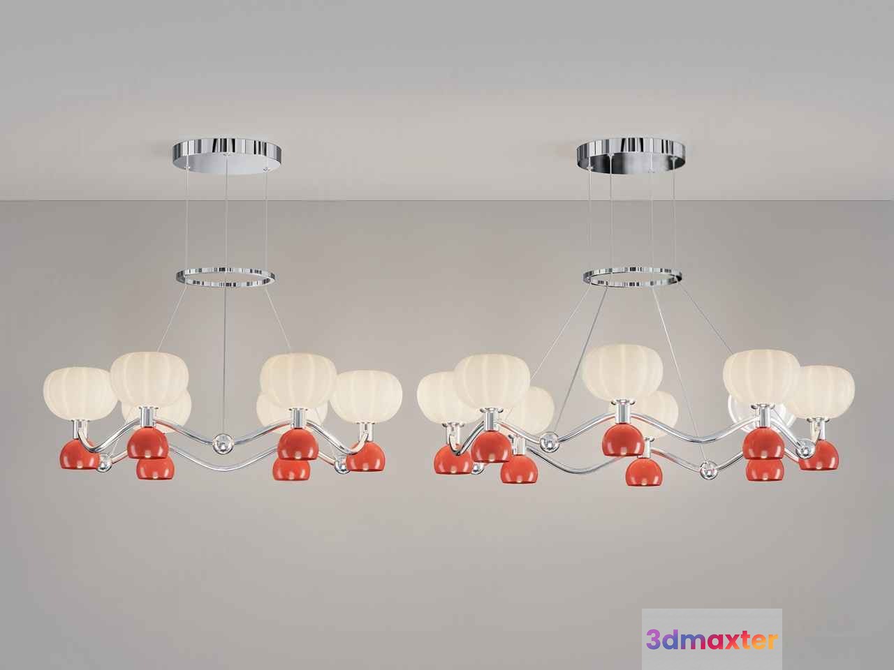 A Light Fixture With A Modern Design 3D Model - 17399 - VRAY Render