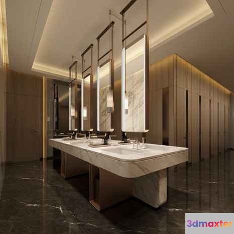 Modern Bathroom Vanity 3D Model - 10680 - CORONA Render