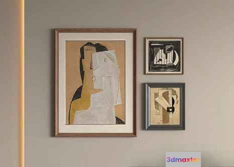 Two Framed Art Pieces 3D Model - 1776 - VRAY Render