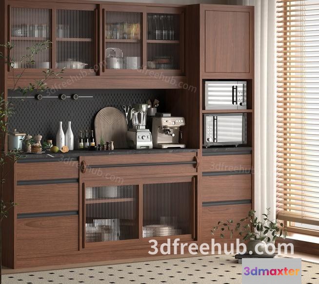 Modern Kitchen Cabinets 3D Model - 19937 - VRAY Render