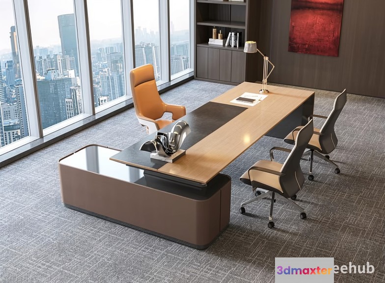 Modern Office Furniture 3D Model - 20781 - VRAY Render