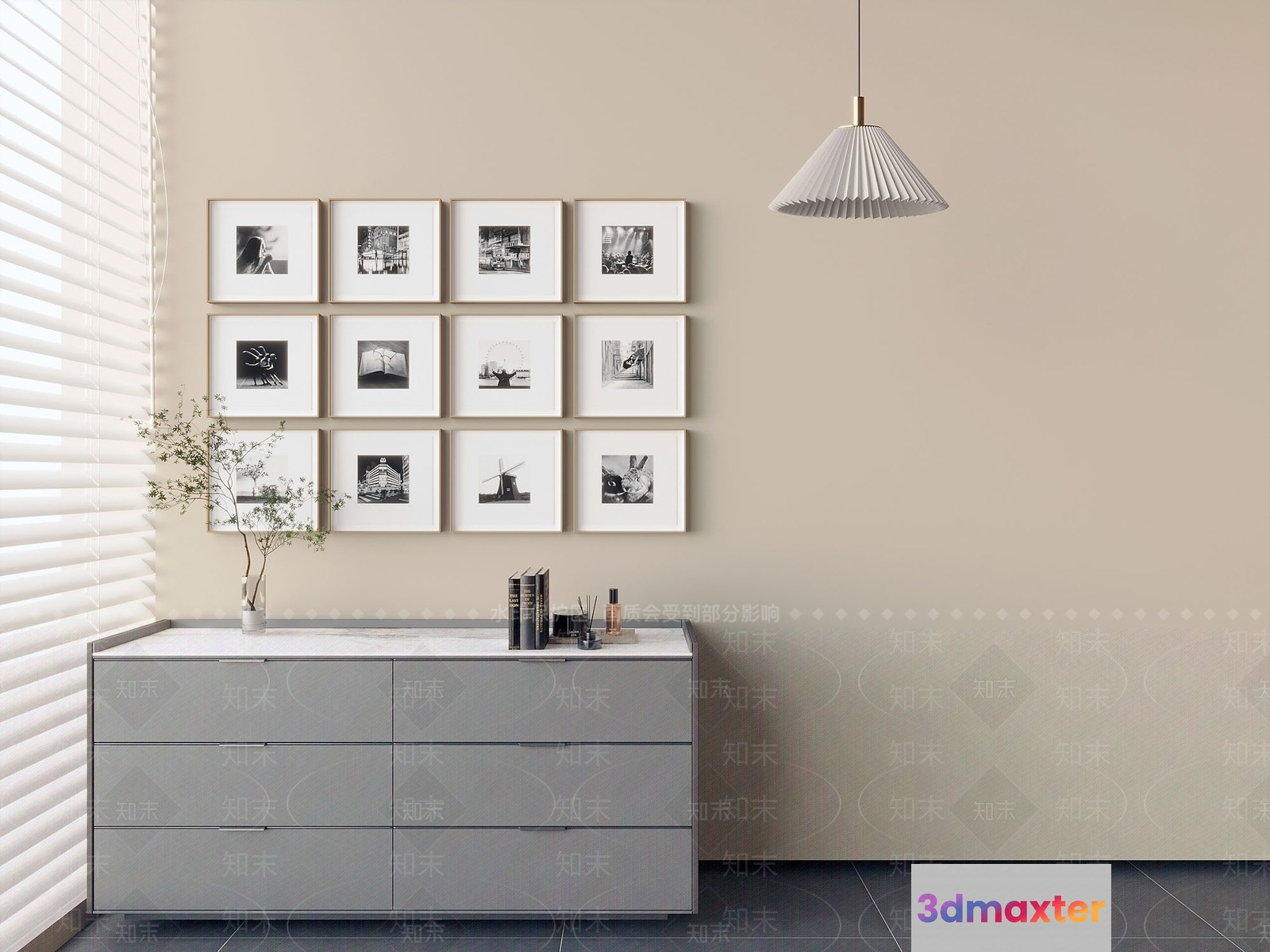 A Minimalist Dresser 3D Model - 15486 - VRAY Render