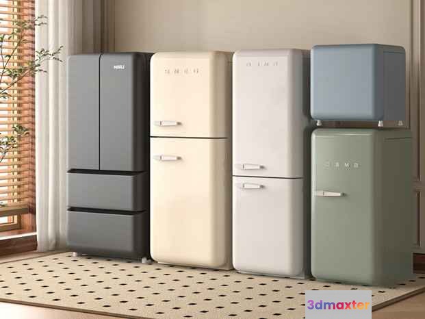 Four Fridges 3D Model - 7066 - VRAY Render