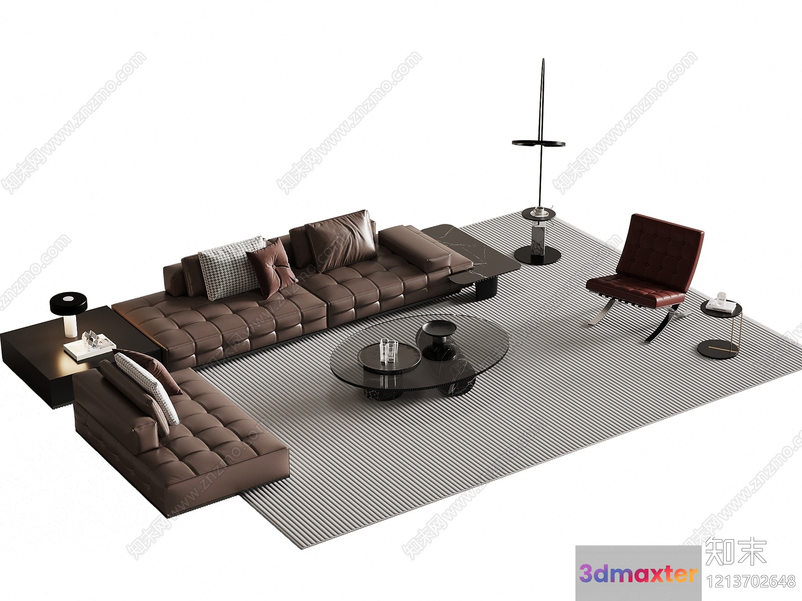 Modern Living Room 3D Model - 11268 - VRAY Render