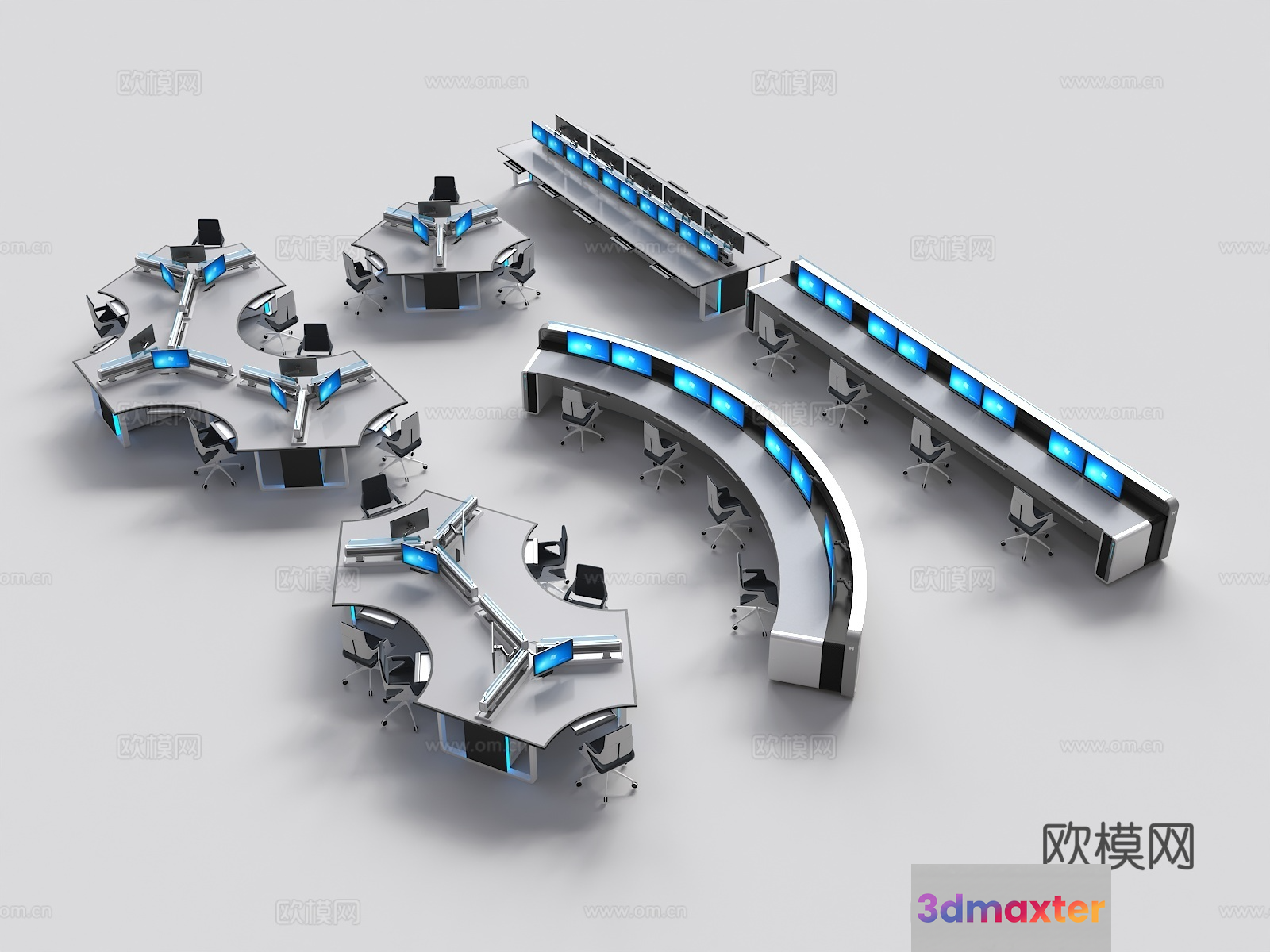 Modern Office Furniture 3D Model - 10841 - VRAY Render