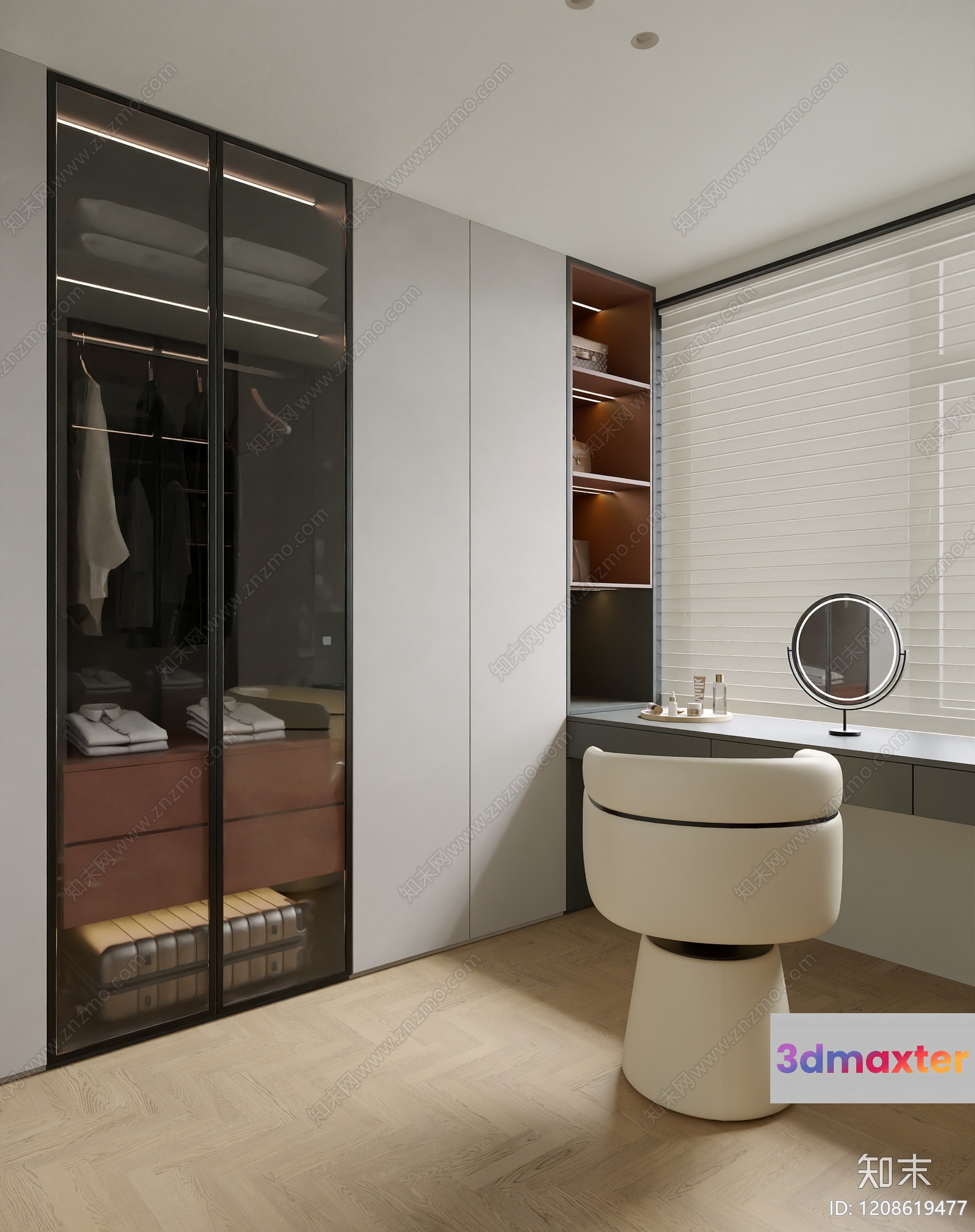 Modern Dressing Room 3D Model - 19470 - VRAY Render