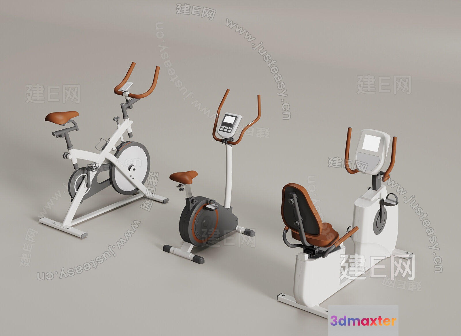 Modern Exercise Bike 3D Model - 8320 - VRAY Render