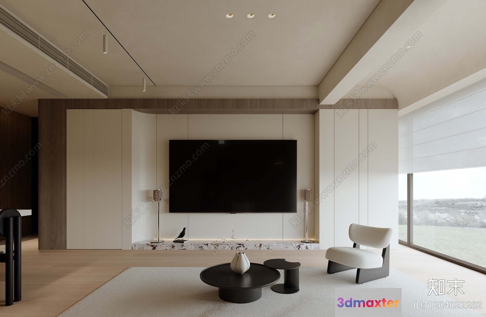 Modern Living Room 3D Model - 15055 - CORONA Render