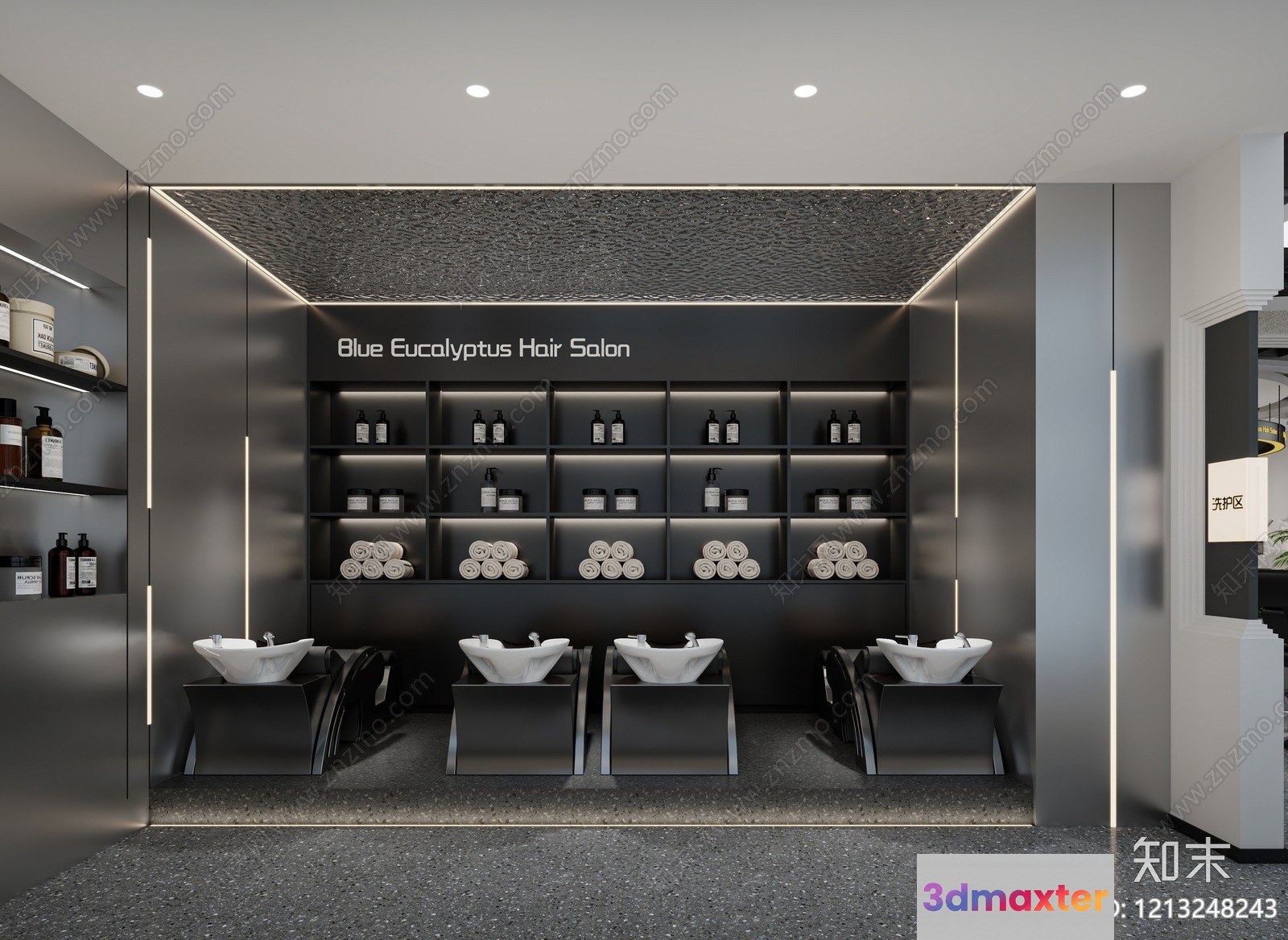 Modern Hair Salon 3D Model - 5004 - VRAY Render