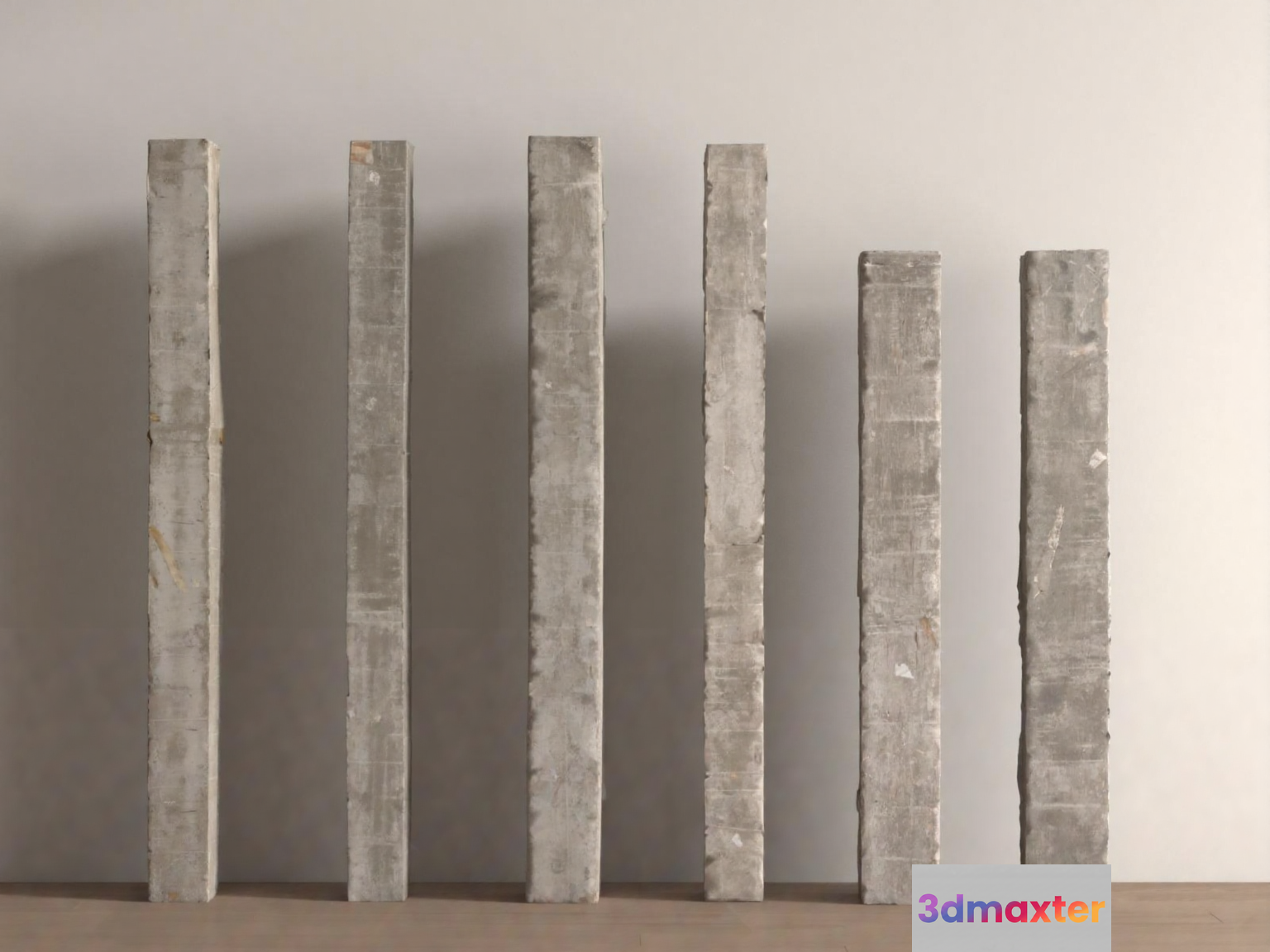 Concrete Pillars 3D Model - 14110 - VRAY Render